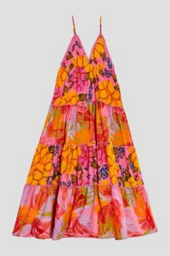 Farm Rio Mixed Pink Prints Maxi Dress -Colorful Wear Store 303980 05