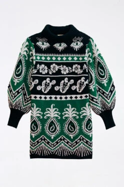 Farm Rio Mystic Scarf Sweater Dress -Colorful Wear Store 304107 06