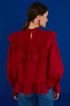 Farm Rio Red 3D Hearts Blouse -Colorful Wear Store 304148 03