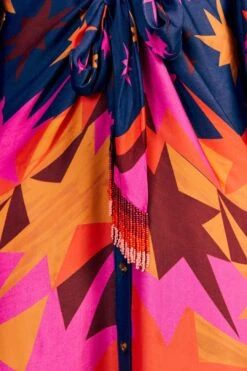 Farm Rio Graphic Scarves Lenzing™ Ecovero™ Viscose Midi Dress 10 Farm Rio Graphic Scarves Lenzing™ Ecovero™ Viscose Midi Dress -Colorful Wear Store 304157 05