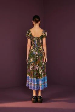 Farm Rio Green Wild Jungle Corset Midi Dress 7 Farm Rio Green Wild Jungle Corset Midi Dress -Colorful Wear Store 304591 02