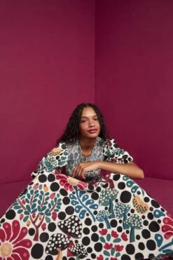 Farm Rio Mushroom Forest Organic Cotton Midi Dress -Colorful Wear Store 304592 03