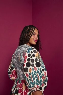 Farm Rio Mushroom Forest Organic Cotton Midi Dress -Colorful Wear Store 304592 05