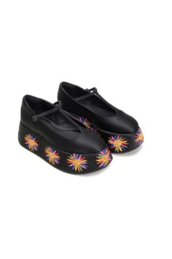 Black Platform Ballerina Mary Jane
