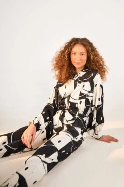 Farm Rio Black & White Smiley® Jumpsuit