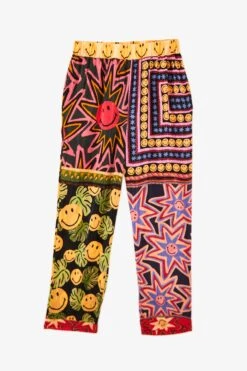 Farm Rio Patchwork Tapestry Smiley® Pants -Colorful Wear Store 305163 06