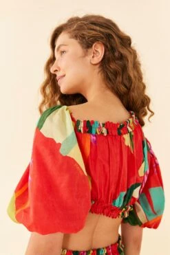 Farm Rio Red Heliconia Mini Dress -Colorful Wear Store 305261 03