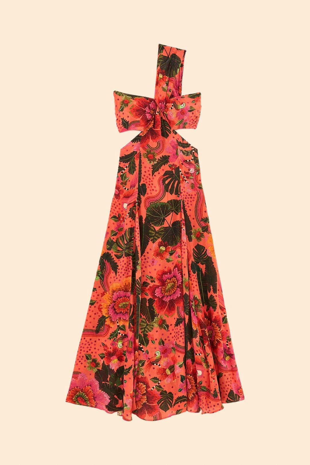 Orange Blooming Garden Maxi Dress 6 Orange Blooming Garden Maxi Dress - Image 6