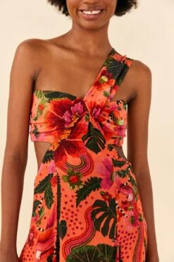 Orange Blooming Garden Maxi Dress 8 Orange Blooming Garden Maxi Dress -Colorful Wear Store 305268 03