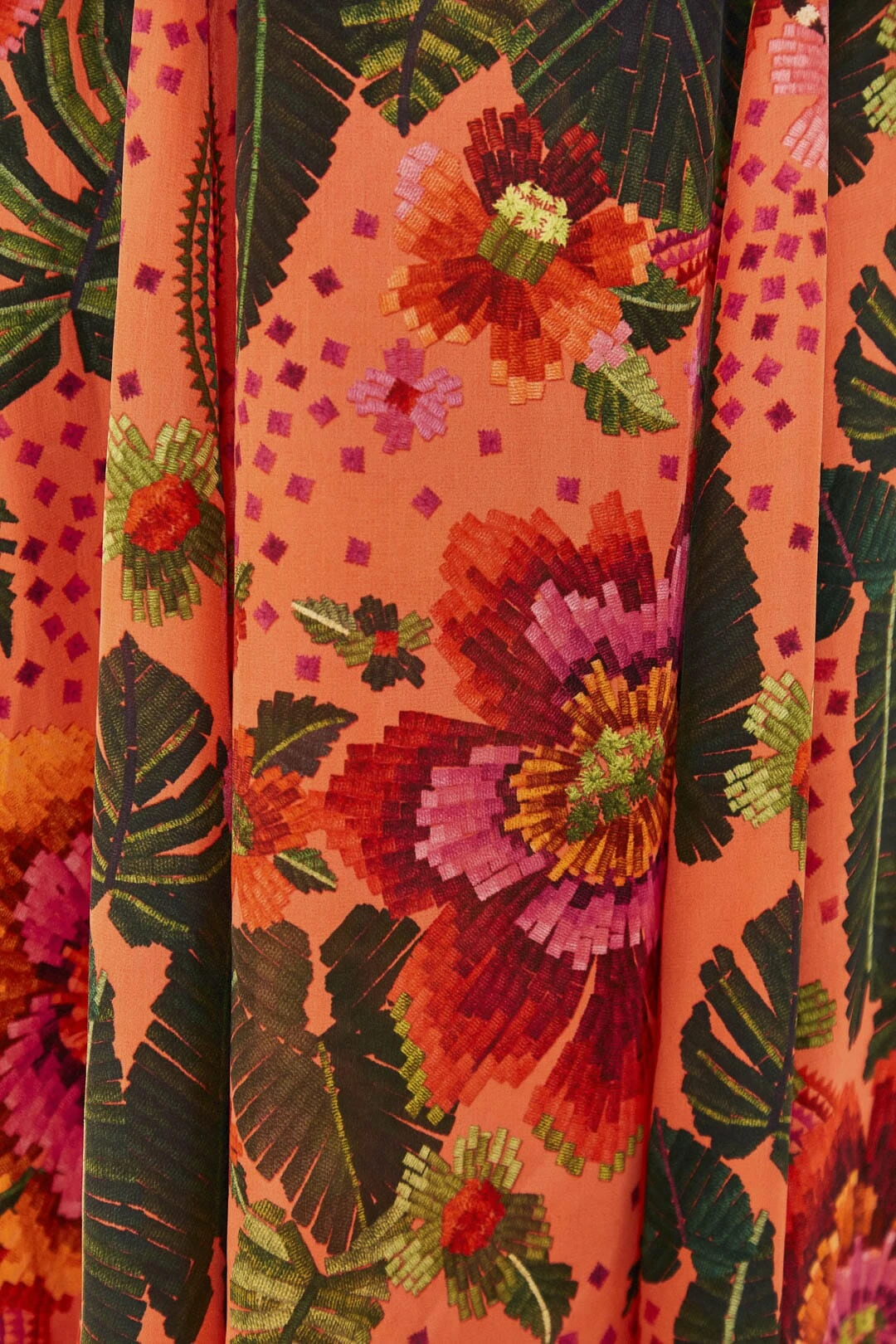Orange Blooming Garden Maxi Dress 5 Orange Blooming Garden Maxi Dress - Image 5