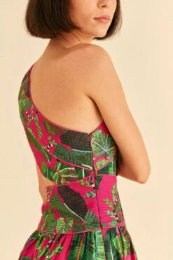 Farm Rio Pink Leaves Mini Dress -Colorful Wear Store 305273 03 b7890770 e1f9 4446 a44f c4206c76ef10