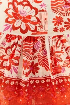 Farm Rio Off-White Rio Tiles Puff Sleeve Mini Dress 10 Farm Rio Off-White Rio Tiles Puff Sleeve Mini Dress -Colorful Wear Store 305274 05