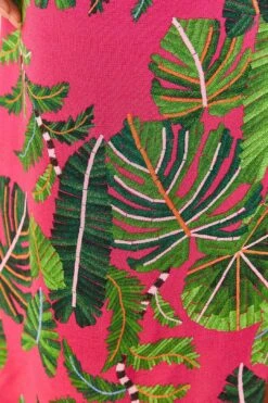 Farm Rio Pink Leaves Midi Dress 8 Farm Rio Pink Leaves Midi Dress -Colorful Wear Store 305298 04