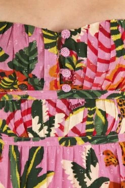 Pink Leopard Forest Midi Dress -Colorful Wear Store 305796 05