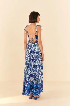 Farm Rio Sweet Rio Tie Strap Maxi Dress -Colorful Wear Store 306061 04