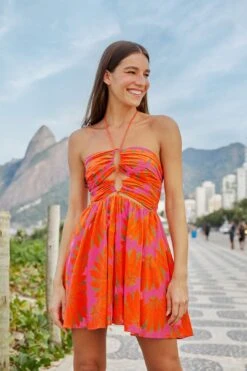 Farm Rio Pink Copacabana Mini Dress