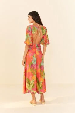Farm Rio Sweet Forest Lenzing™ Ecovero™ Viscose Midi Dress -Colorful Wear Store 306063 04