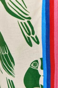 Farm Rio Off-White Rainbow Toucans Pants 9 Farm Rio Off-White Rainbow Toucans Pants -Colorful Wear Store 306073 05