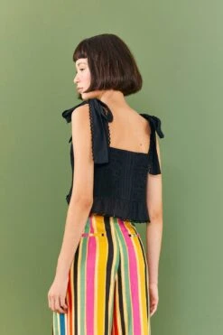 Farm Rio Black Lace Top -Colorful Wear Store 306075 03