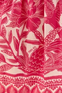 Farm Rio Pink Tropical Woodcut Maxi Dress 10 Farm Rio Pink Tropical Woodcut Maxi Dress -Colorful Wear Store 306082 05