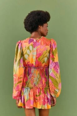 Farm Rio Sweet Forest Long Sleeve Mini Dress -Colorful Wear Store 306085 03