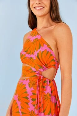 Farm Rio Pink CopacabanaLenzing™ Ecovero™ Viscose Cut Out Midi Dress 8 Farm Rio Pink CopacabanaLenzing™ Ecovero™ Viscose Cut Out Midi Dress -Colorful Wear Store 306086 03
