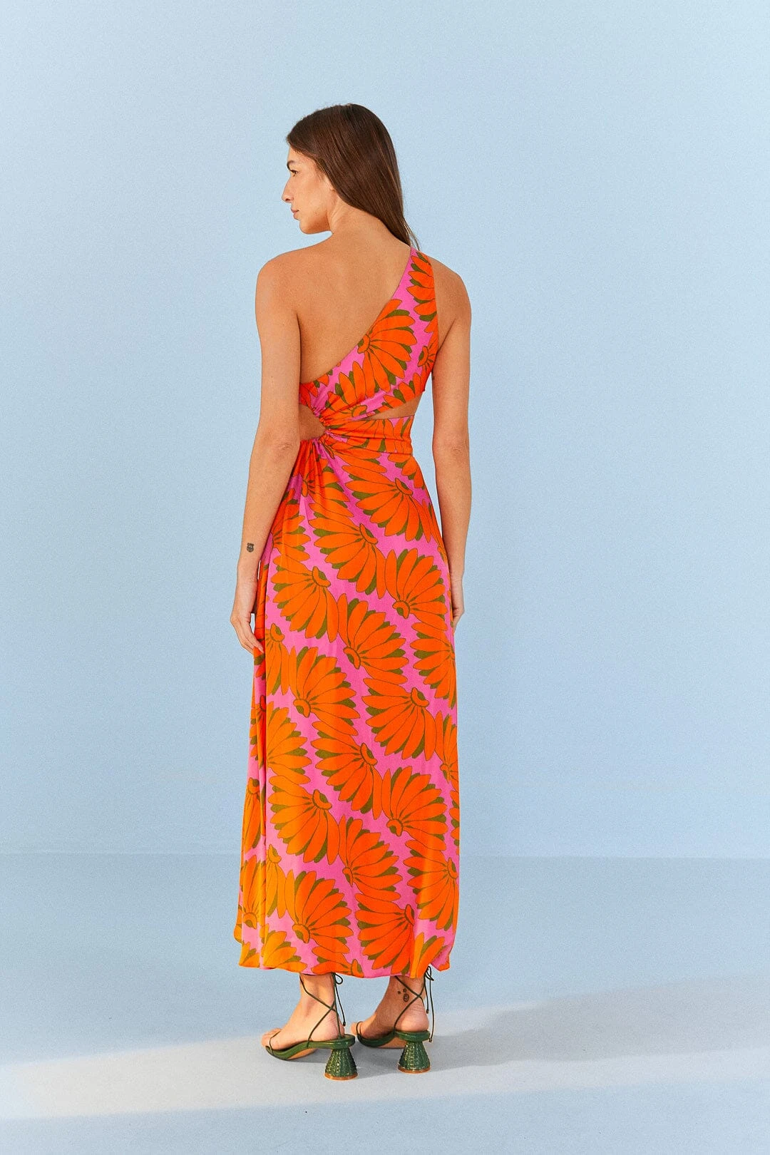 Farm Rio Pink CopacabanaLenzing™ Ecovero™ Viscose Cut Out Midi Dress 4 Farm Rio Pink CopacabanaLenzing™ Ecovero™ Viscose Cut Out Midi Dress - Image 4