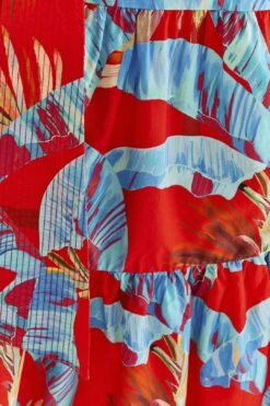 Farm Rio Red Sweet Jungle Midi Dress -Colorful Wear Store 306090 06