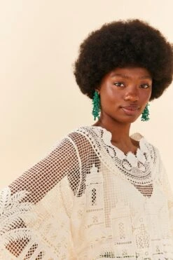 Farm Rio Off-White Morada Boa Guipire Blouse 7 Farm Rio Off-White Morada Boa Guipire Blouse -Colorful Wear Store 306104 03