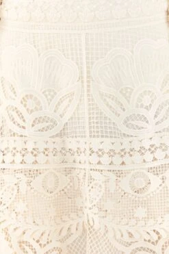 Farm Rio Off White Alucina Luz Guipire Midi Skirt -Colorful Wear Store 306107 04