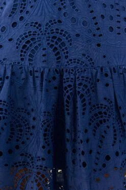 Deep Blue Palm Tree Richelieu Midi Dress -Colorful Wear Store 306122 05