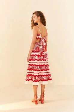 Farm Rio Off-White Rio Tiles Midi Skirt -Colorful Wear Store 306126 03