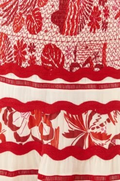 Farm Rio Off-White Rio Tiles Midi Skirt -Colorful Wear Store 306126 04