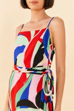 Farm Rio Colorful Monstera Mini Dress -Colorful Wear Store 306137 02