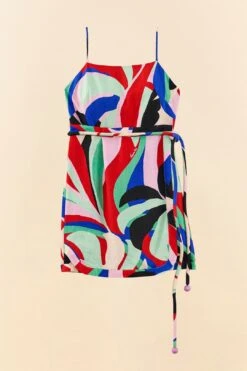 Farm Rio Colorful Monstera Mini Dress -Colorful Wear Store 306137 06