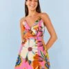 Farm Rio Pink Full Garden Mini Dress