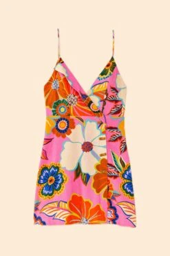 Farm Rio Pink Full Garden Mini Dress -Colorful Wear Store 306138 05