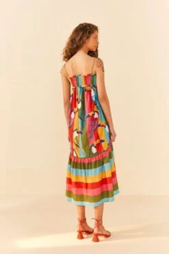 Farm Rio Wonderful Toucans Organic Cotton Midi Dress -Colorful Wear Store 306145 04