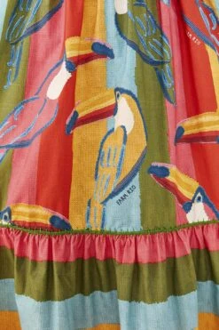 Farm Rio Wonderful Toucans Organic Cotton Midi Dress -Colorful Wear Store 306145 05