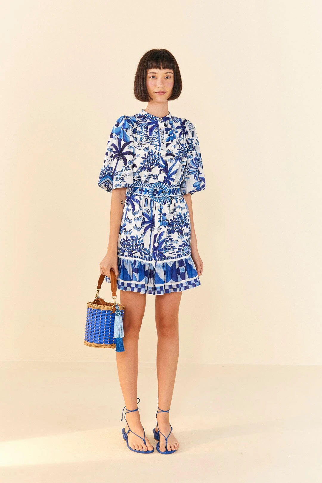 Farm Rio Sweet Rio Puff Sleeve Mini Dress 2 Farm Rio Sweet Rio Puff Sleeve Mini Dress - Image 2