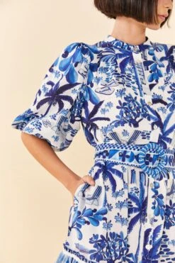 Farm Rio Sweet Rio Puff Sleeve Mini Dress 8 Farm Rio Sweet Rio Puff Sleeve Mini Dress -Colorful Wear Store 306149 03