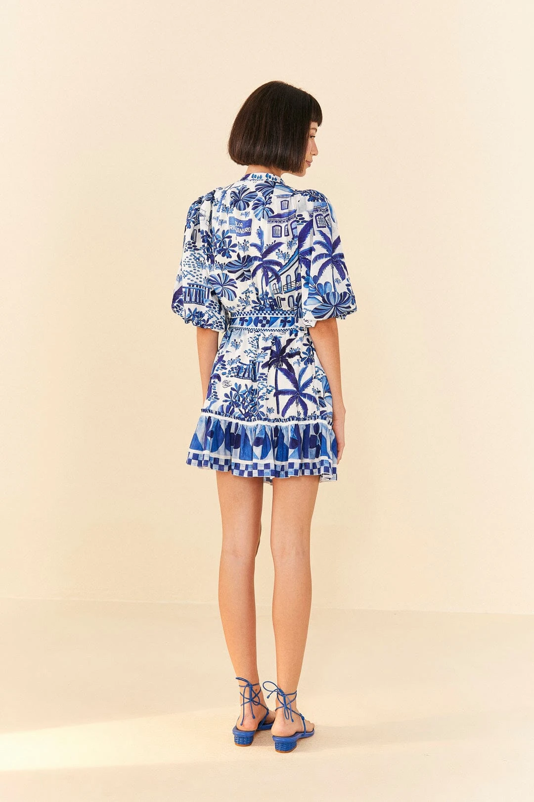 Farm Rio Sweet Rio Puff Sleeve Mini Dress 4 Farm Rio Sweet Rio Puff Sleeve Mini Dress - Image 4