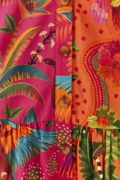 Farm Rio Mixed Warm Prints Organic Cotton Mini Dress -Colorful Wear Store 306155 05