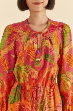 Farm Rio Orange Ombre Forest Mini Dress -Colorful Wear Store 306156 03