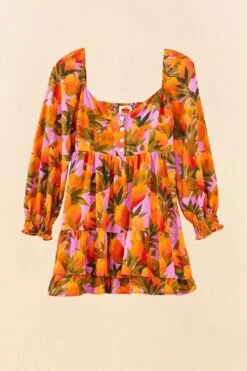 Farm Rio Lilac Mango Macaws Mini Dress 9 Farm Rio Lilac Mango Macaws Mini Dress -Colorful Wear Store 306166 06
