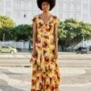 Farm Rio Banana Nest Midi Dress