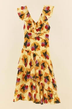 Farm Rio Banana Nest Midi Dress -Colorful Wear Store 306198 05