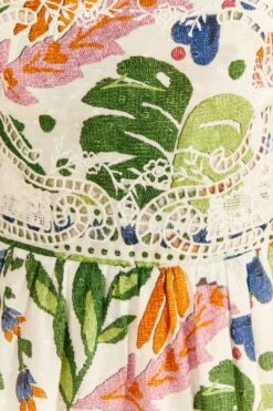 Farm Rio White Summer Garden Midi Dress 9 Farm Rio White Summer Garden Midi Dress -Colorful Wear Store 306202 05