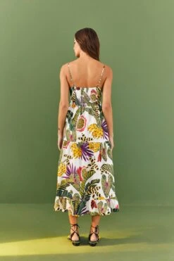 Farm Rio Striped Forest Maxi Dress 7 Farm Rio Striped Forest Maxi Dress -Colorful Wear Store 306204 03