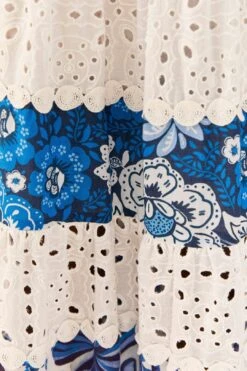 Farm Rio Mixed White And Blue Prints Maxi Dress 8 Farm Rio Mixed White And Blue Prints Maxi Dress -Colorful Wear Store 306205 04